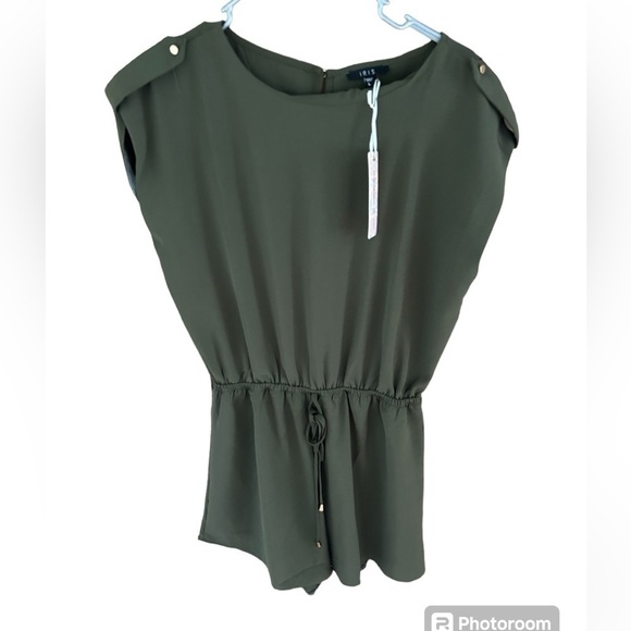 iris Pants - NWT Iris Olive Green Romper Size Large